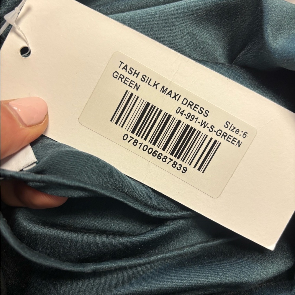 Michael Lo Sordo | Tash Silk Maxi Dress In Green Size 2 New — image 6 of 7